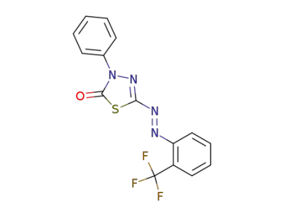 2-(2'-trifluoromethylphenyl)azo-4-phenyl-1,3,4-thiadiazol-5-one